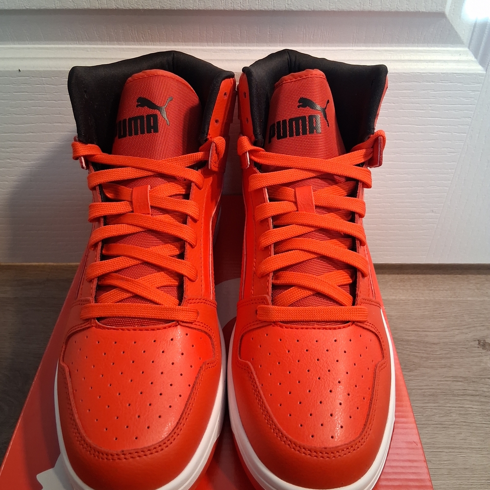 Puma Rebound Layup Lux, Red  Basketball Sneakers, men’s size 10